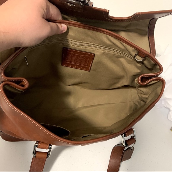 Coach Large Hamilton Brown Leather Purse F12604 - Picture 7 of 8